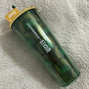 Wicked x Starbucks Metallic Green Gold Cup 24 oz